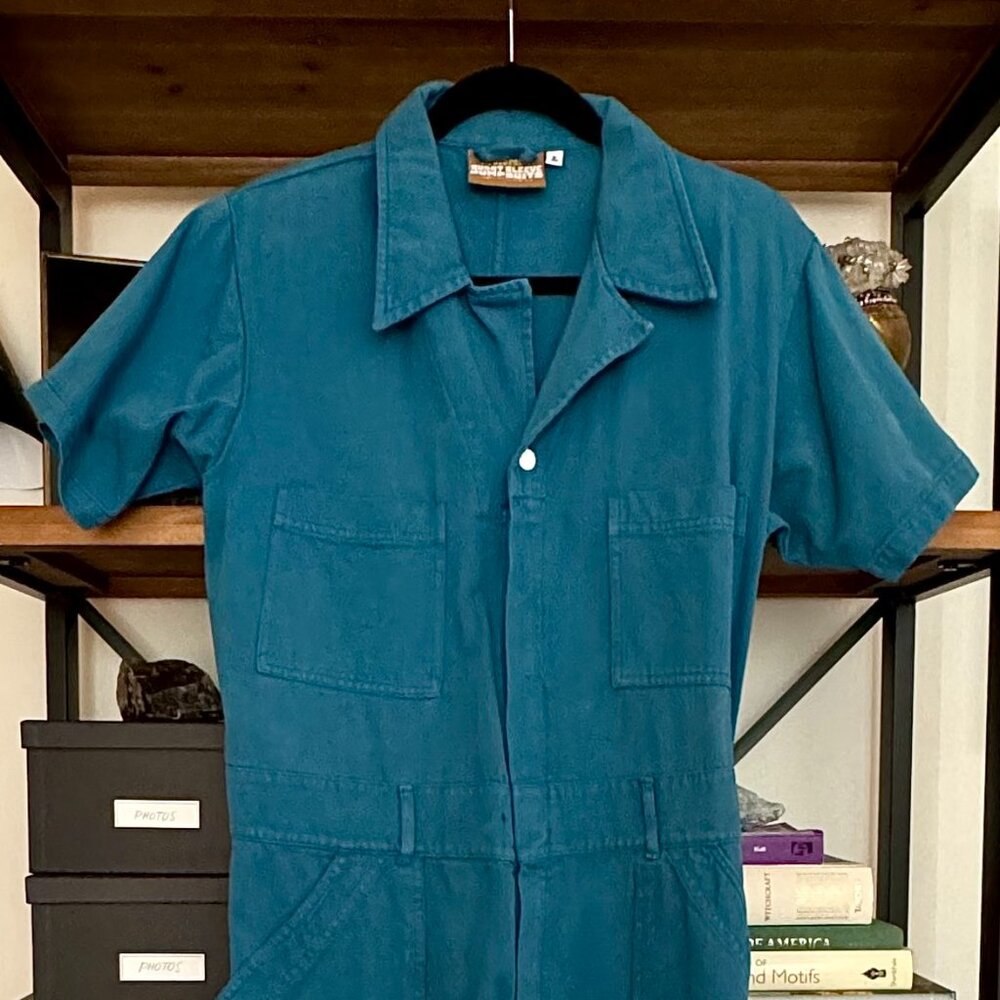 BIG BUD PRESS REGULAR/L SHORT SLEEVE JUMPSUIT Marine Blue